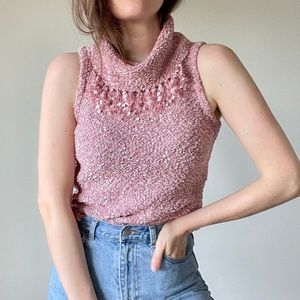 90’s pink knit top / small